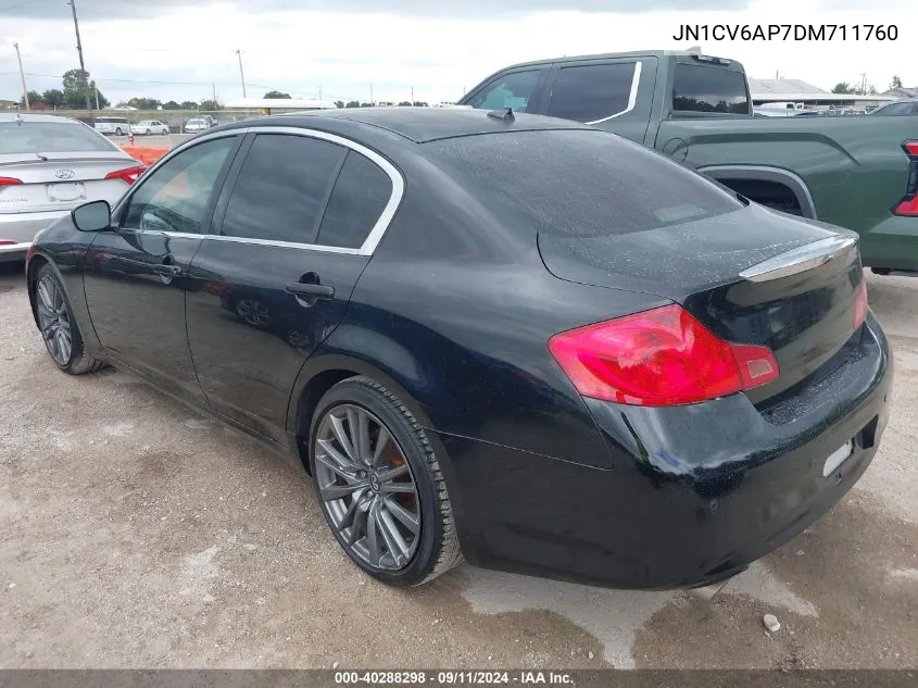 2013 Infiniti G37 Journey/Sport VIN: JN1CV6AP7DM711760 Lot: 40288298