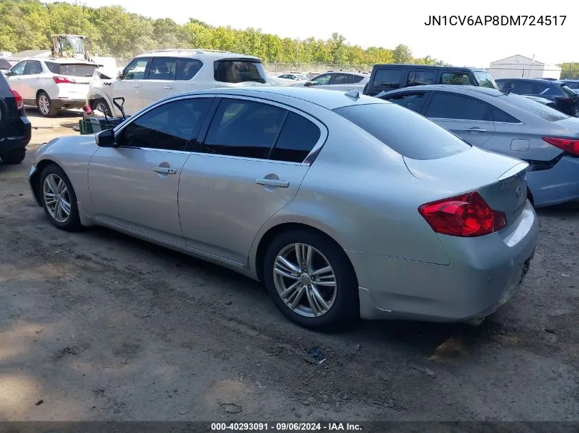 2013 Infiniti G37 Journey VIN: JN1CV6AP8DM724517 Lot: 40293091