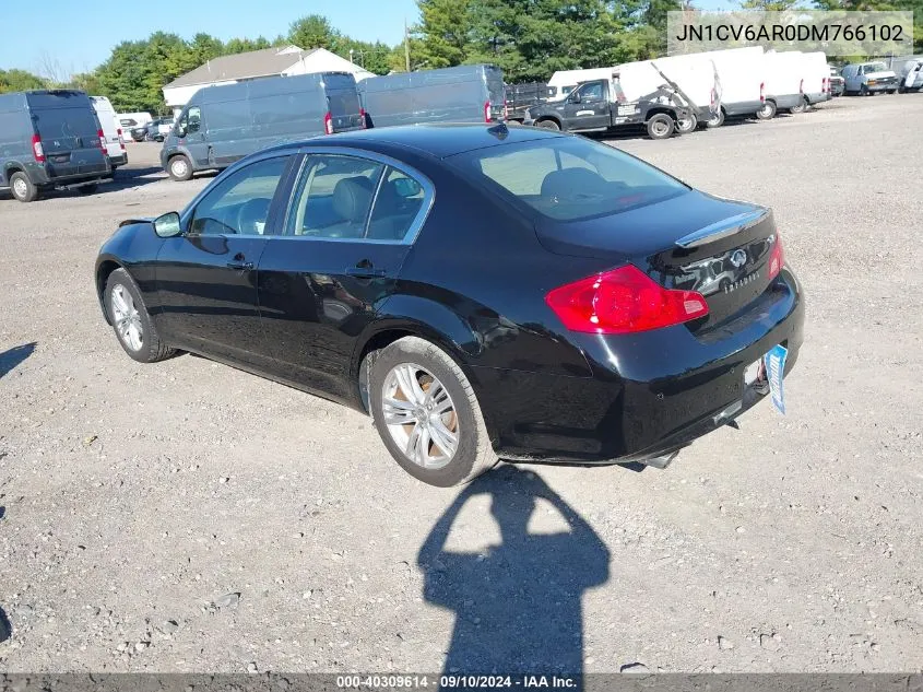 2013 Infiniti G37X VIN: JN1CV6AR0DM766102 Lot: 40309614