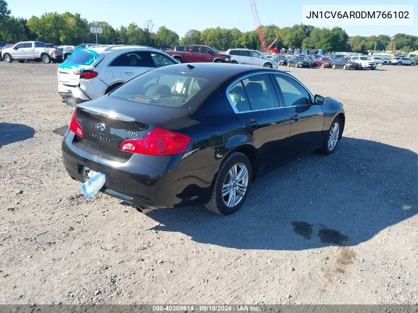 2013 Infiniti G37X VIN: JN1CV6AR0DM766102 Lot: 40309614