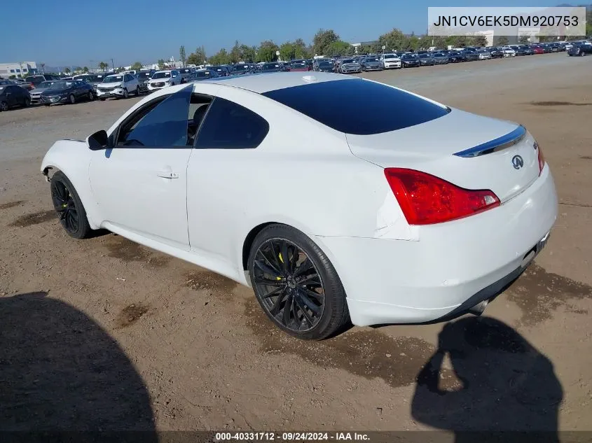 2013 Infiniti G37 Journey VIN: JN1CV6EK5DM920753 Lot: 40331712