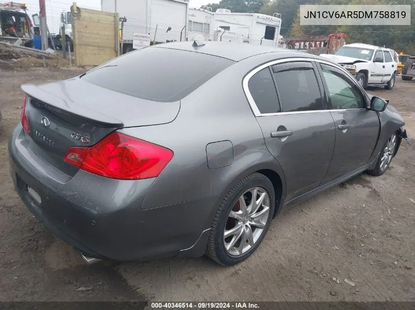 2013 Infiniti G37X VIN: JN1CV6AR5DM758819 Lot: 40346514