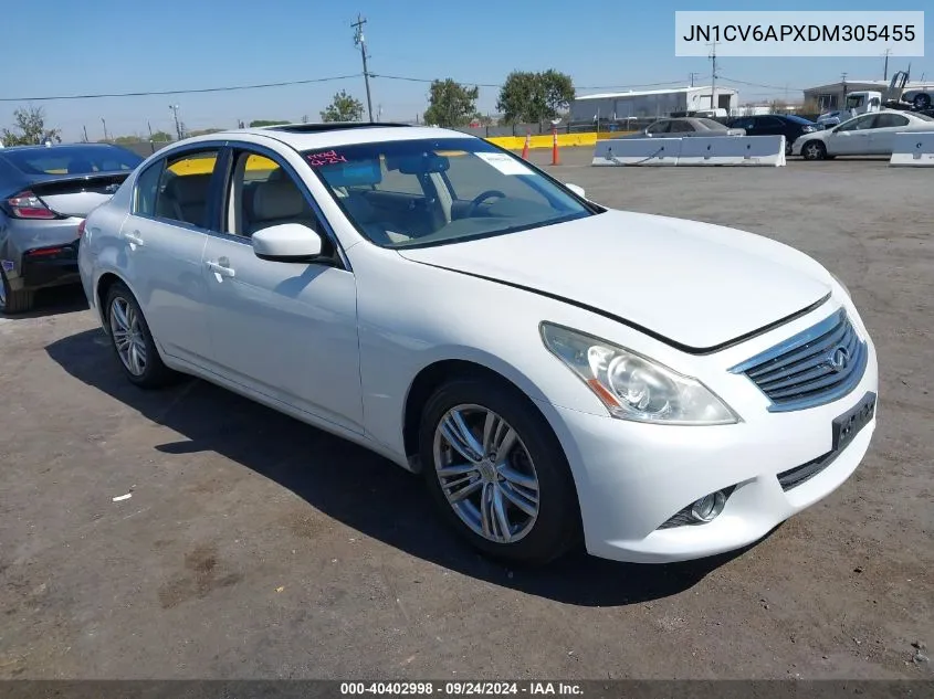 2013 Infiniti G37 Journey VIN: JN1CV6APXDM305455 Lot: 40402998