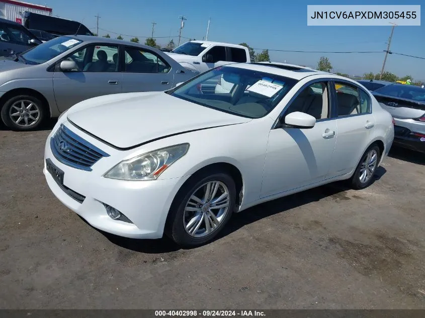 2013 Infiniti G37 Journey VIN: JN1CV6APXDM305455 Lot: 40402998