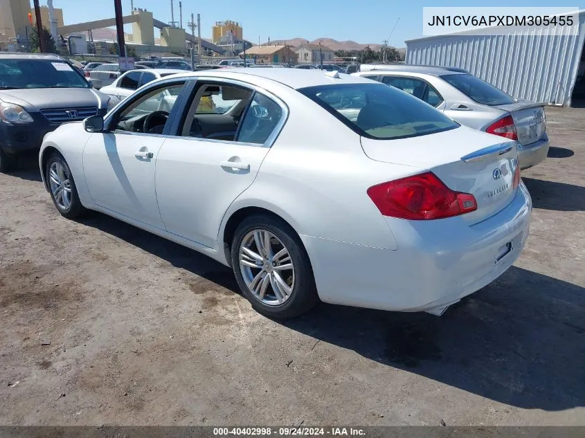 2013 Infiniti G37 Journey VIN: JN1CV6APXDM305455 Lot: 40402998