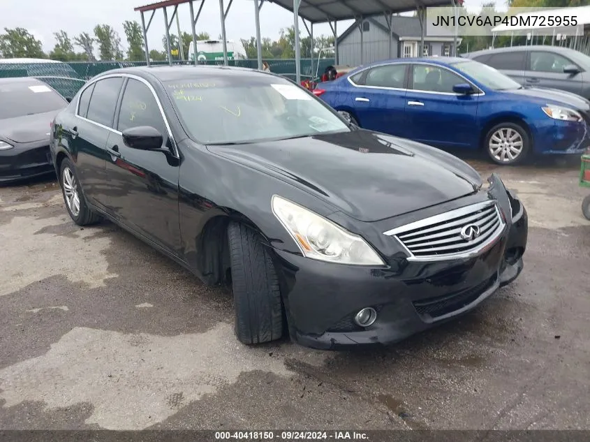 2013 Infiniti G37 Journey VIN: JN1CV6AP4DM725955 Lot: 40418150