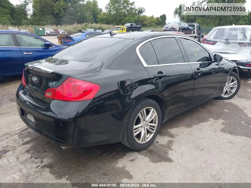 2013 Infiniti G37 Journey VIN: JN1CV6AP4DM725955 Lot: 40418150