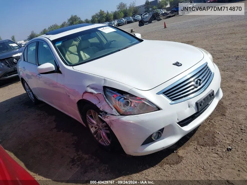 2013 Infiniti G37 Journey VIN: JN1CV6AP7DM714870 Lot: 40429767