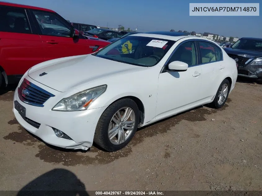 2013 Infiniti G37 Journey VIN: JN1CV6AP7DM714870 Lot: 40429767