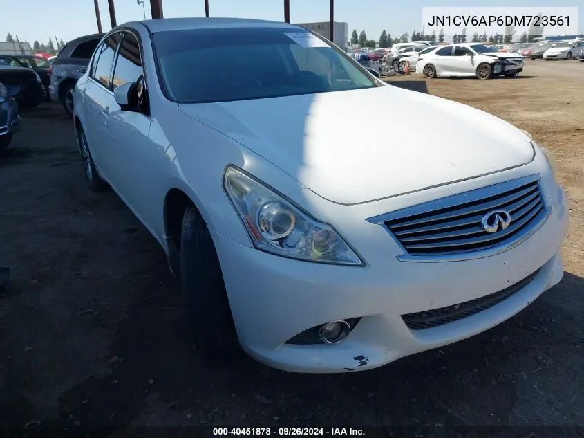 2013 Infiniti G37 Journey VIN: JN1CV6AP6DM723561 Lot: 40451878