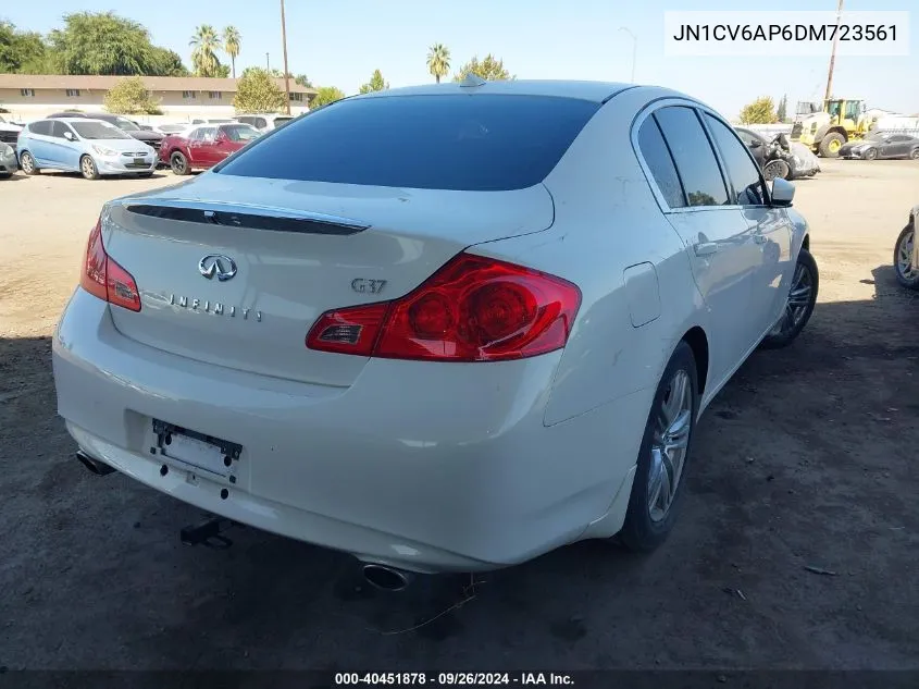 2013 Infiniti G37 Journey VIN: JN1CV6AP6DM723561 Lot: 40451878