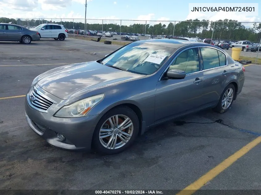 2013 Infiniti G37 Journey VIN: JN1CV6AP4DM724501 Lot: 40470276