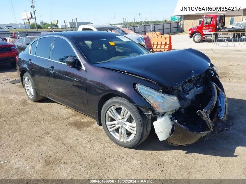 2013 Infiniti G37X VIN: JN1CV6AR6DM354217 Lot: 40496956