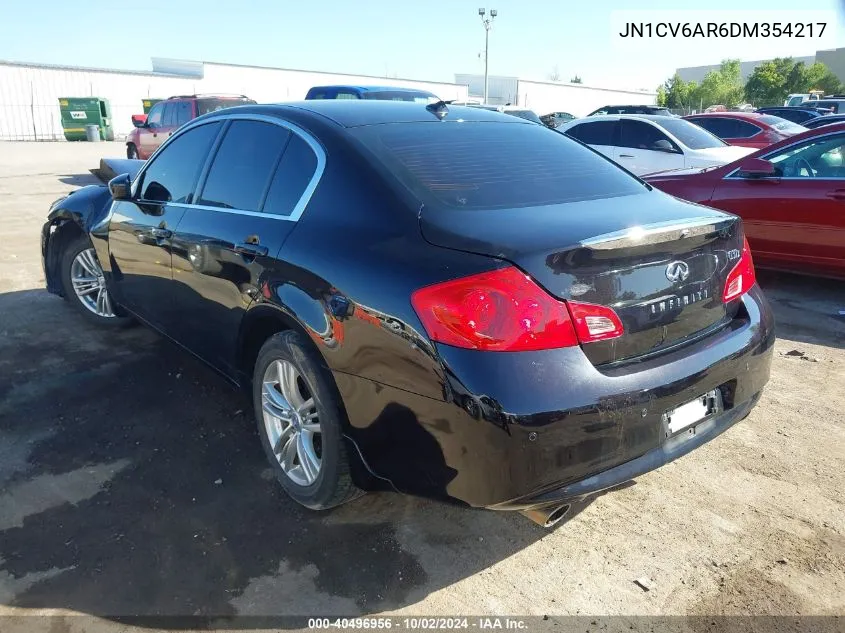 2013 Infiniti G37X VIN: JN1CV6AR6DM354217 Lot: 40496956