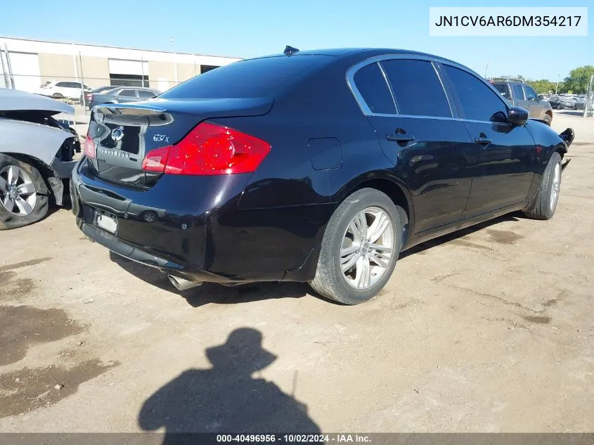 2013 Infiniti G37X VIN: JN1CV6AR6DM354217 Lot: 40496956