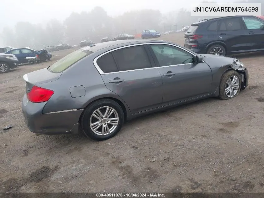 2013 Infiniti G37X VIN: JN1CV6AR5DM764698 Lot: 40511975