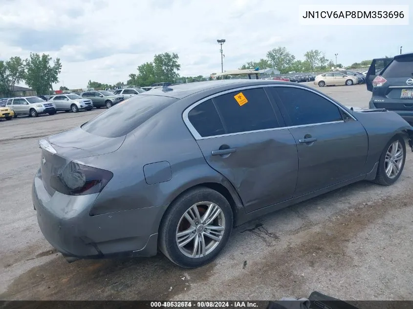 2013 Infiniti G37 Journey/Sport VIN: JN1CV6AP8DM353696 Lot: 40532674