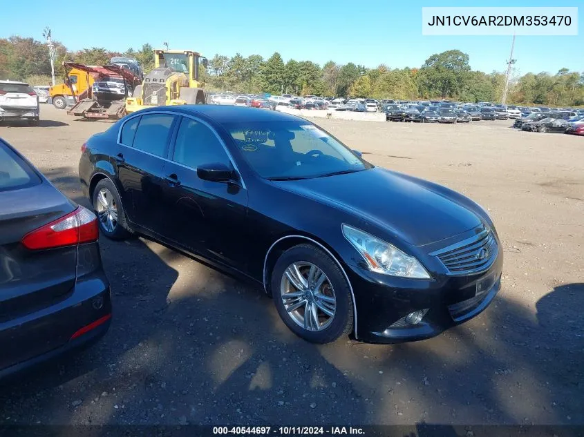 2013 Infiniti G37X VIN: JN1CV6AR2DM353470 Lot: 40544697