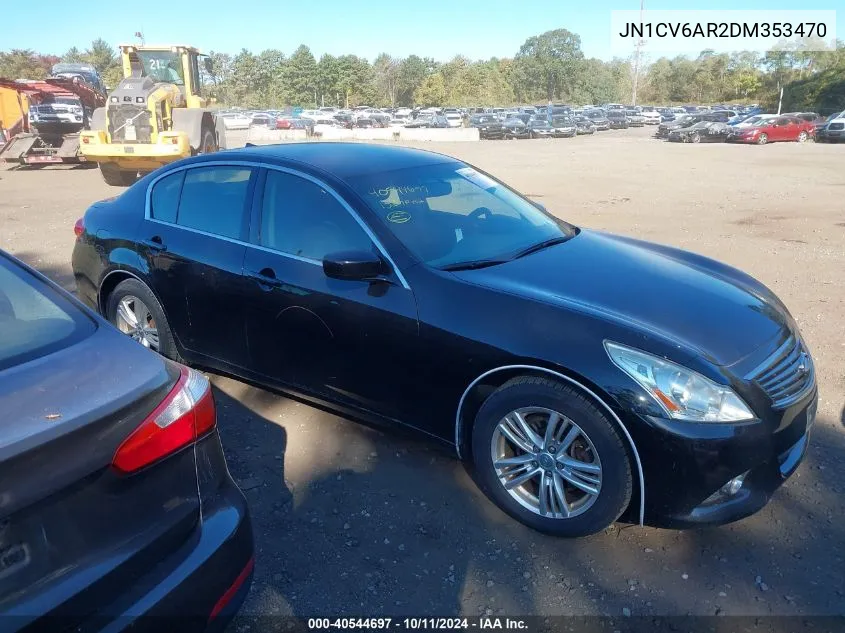 2013 Infiniti G37X VIN: JN1CV6AR2DM353470 Lot: 40544697