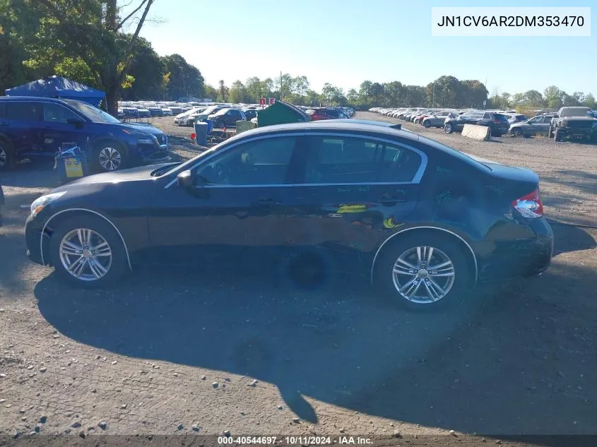 2013 Infiniti G37X VIN: JN1CV6AR2DM353470 Lot: 40544697