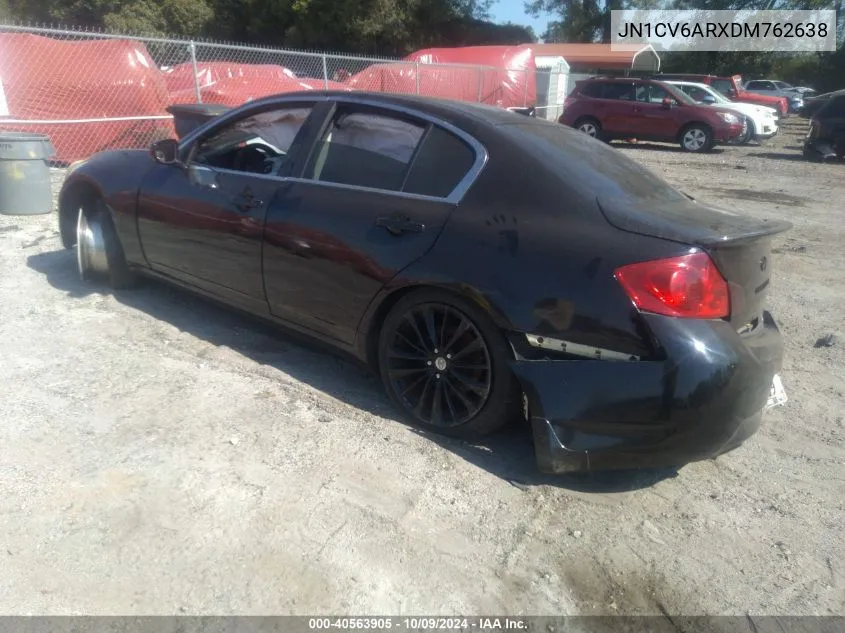 2013 Infiniti G37X VIN: JN1CV6ARXDM762638 Lot: 40563905