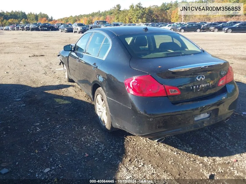 2013 Infiniti G37X VIN: JN1CV6AR0DM356853 Lot: 40564445