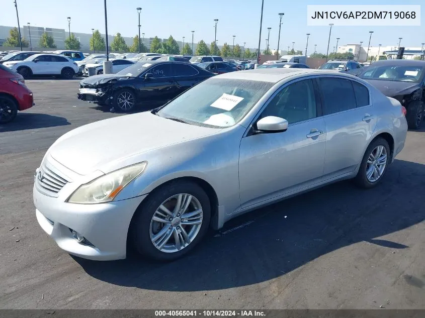 2013 Infiniti G37 Journey VIN: JN1CV6AP2DM719068 Lot: 40565041