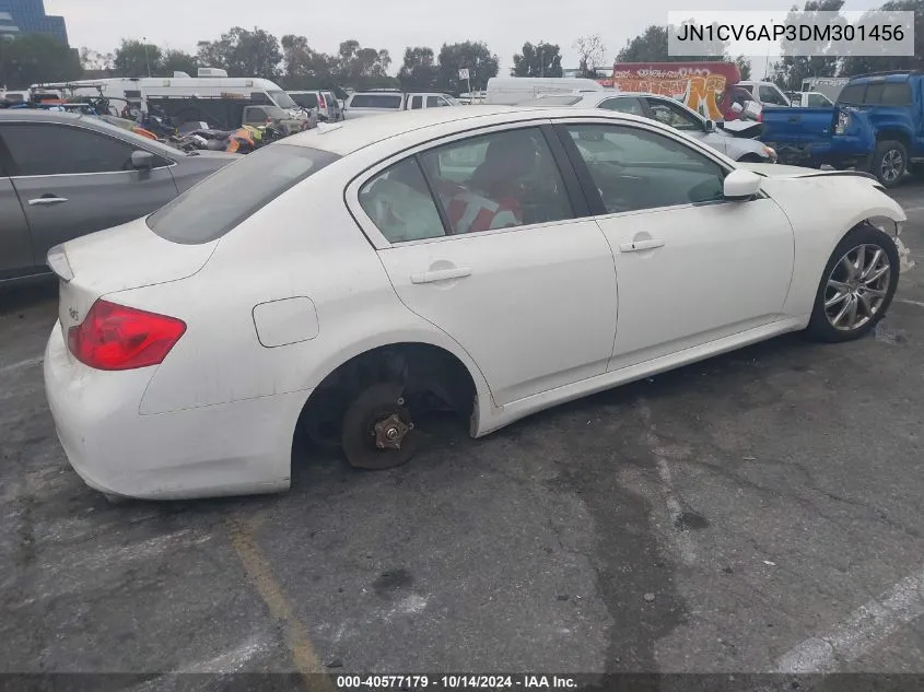 2013 Infiniti G37 Journey/Sport VIN: JN1CV6AP3DM301456 Lot: 40577179