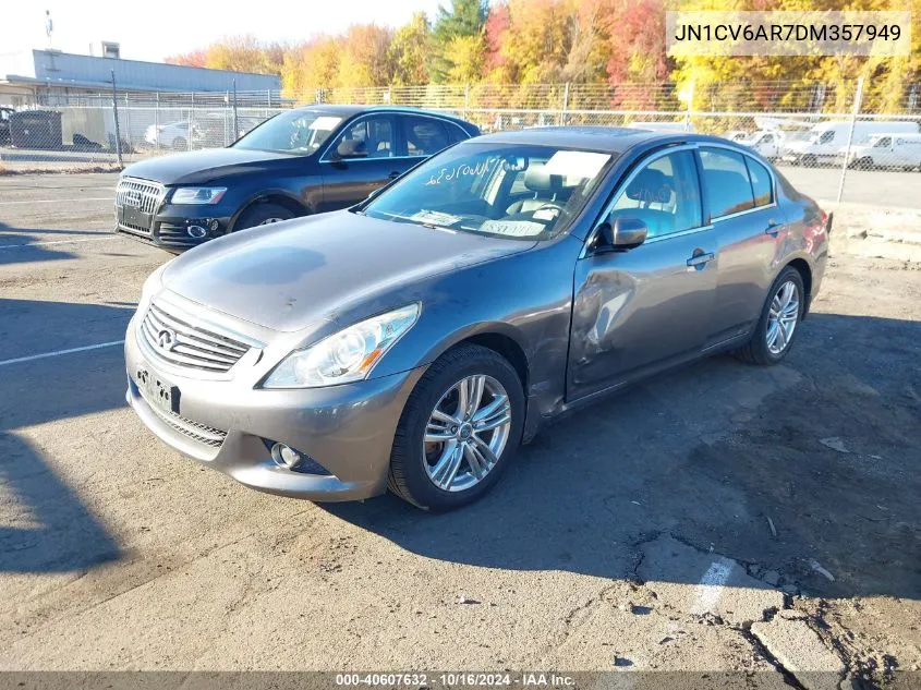 2013 Infiniti G37X VIN: JN1CV6AR7DM357949 Lot: 40607632