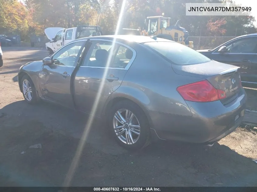 2013 Infiniti G37X VIN: JN1CV6AR7DM357949 Lot: 40607632