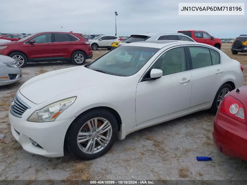 2013 Infiniti G37 Journey/Sport VIN: JN1CV6AP6DM718196 Lot: 40618599