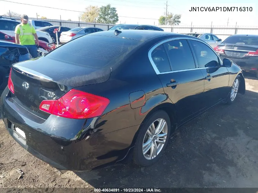 2013 Infiniti G37 Journey VIN: JN1CV6AP1DM716310 Lot: 40634891