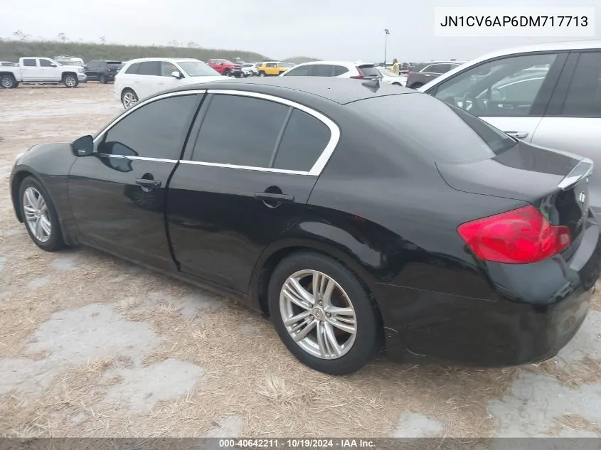 2013 Infiniti G37 Journey VIN: JN1CV6AP6DM717713 Lot: 40642211