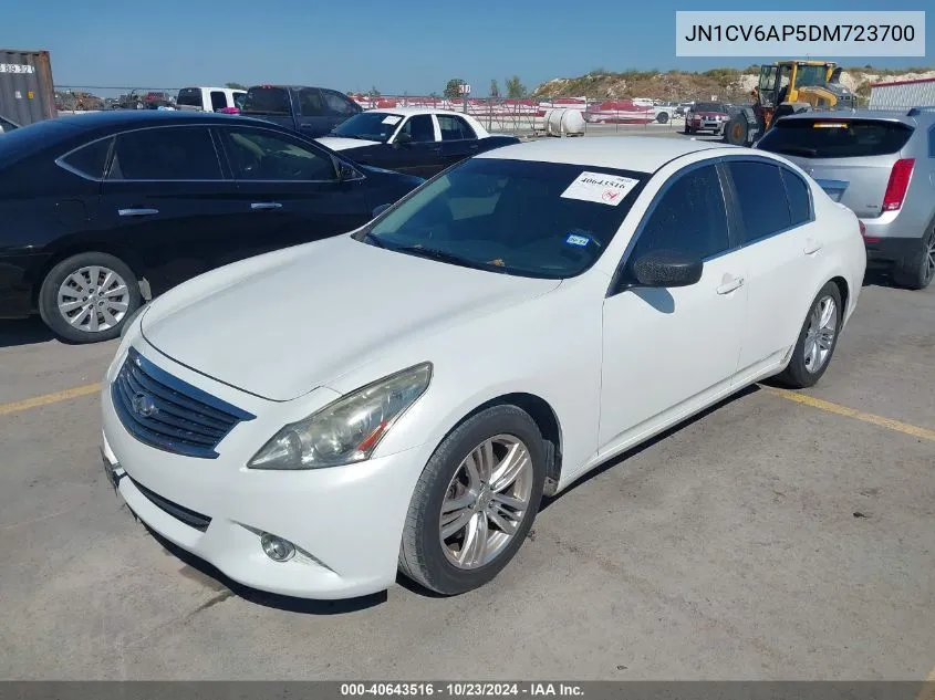 2013 Infiniti G37 Journey VIN: JN1CV6AP5DM723700 Lot: 40643516