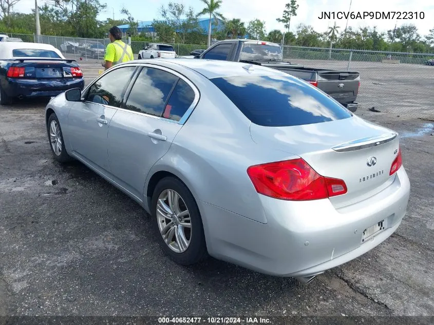 2013 Infiniti G37 Journey/Sport VIN: JN1CV6AP9DM722310 Lot: 40652477