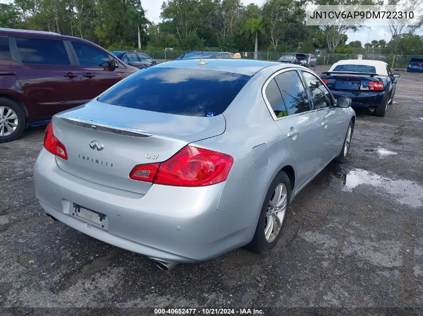 2013 Infiniti G37 Journey/Sport VIN: JN1CV6AP9DM722310 Lot: 40652477