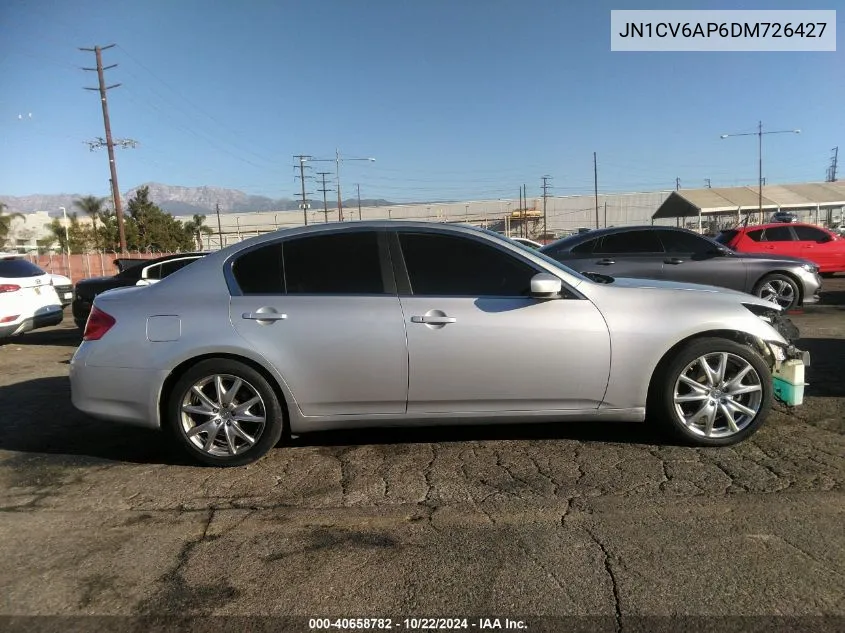 2013 Infiniti G37 Journey VIN: JN1CV6AP6DM726427 Lot: 40658782