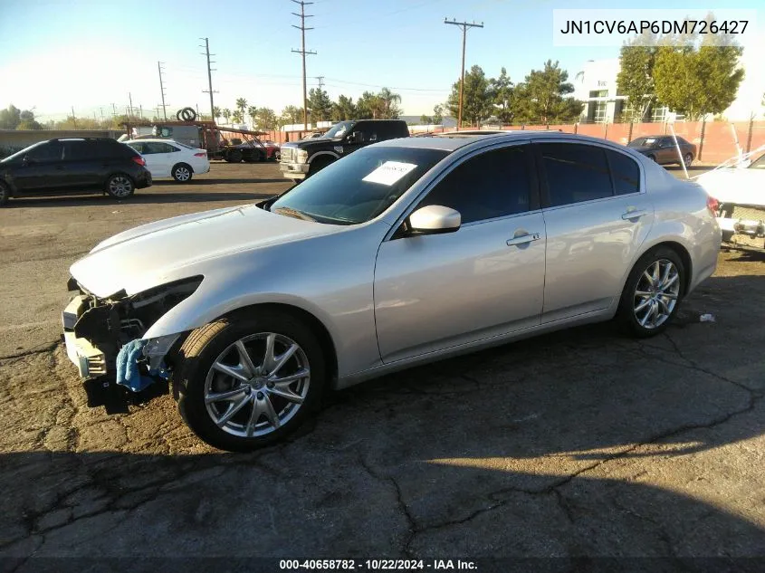 2013 Infiniti G37 Journey VIN: JN1CV6AP6DM726427 Lot: 40658782