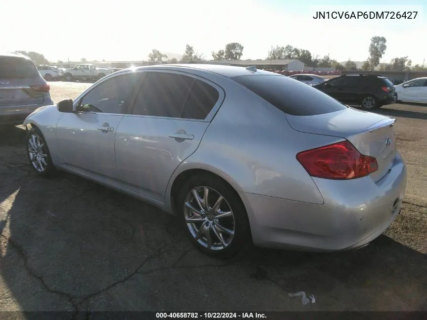 2013 Infiniti G37 Journey VIN: JN1CV6AP6DM726427 Lot: 40658782