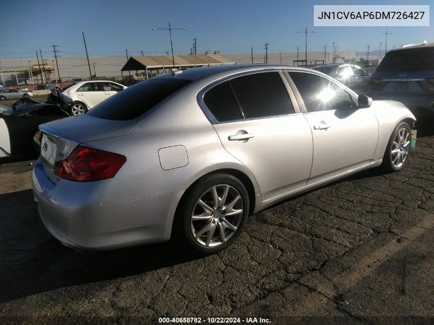 2013 Infiniti G37 Journey VIN: JN1CV6AP6DM726427 Lot: 40658782