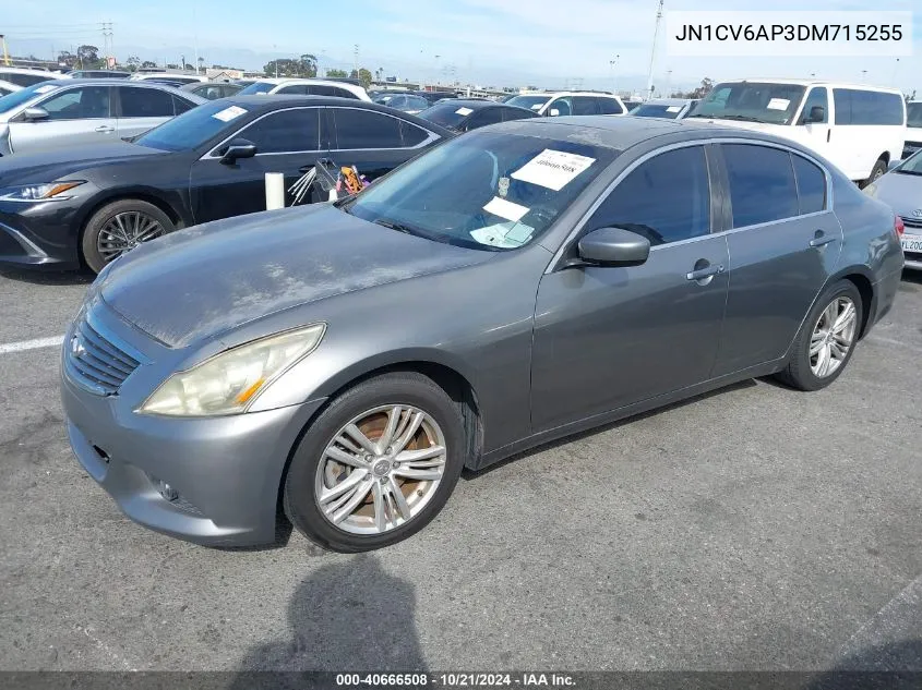 2013 Infiniti G37 Journey VIN: JN1CV6AP3DM715255 Lot: 40666508