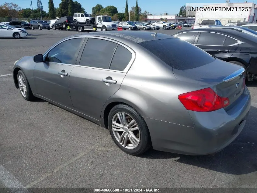 2013 Infiniti G37 Journey VIN: JN1CV6AP3DM715255 Lot: 40666508