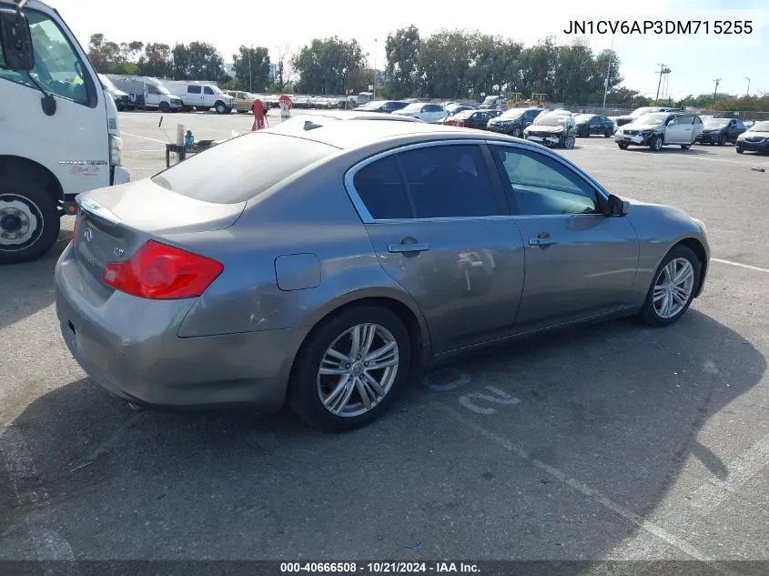 2013 Infiniti G37 Journey VIN: JN1CV6AP3DM715255 Lot: 40666508