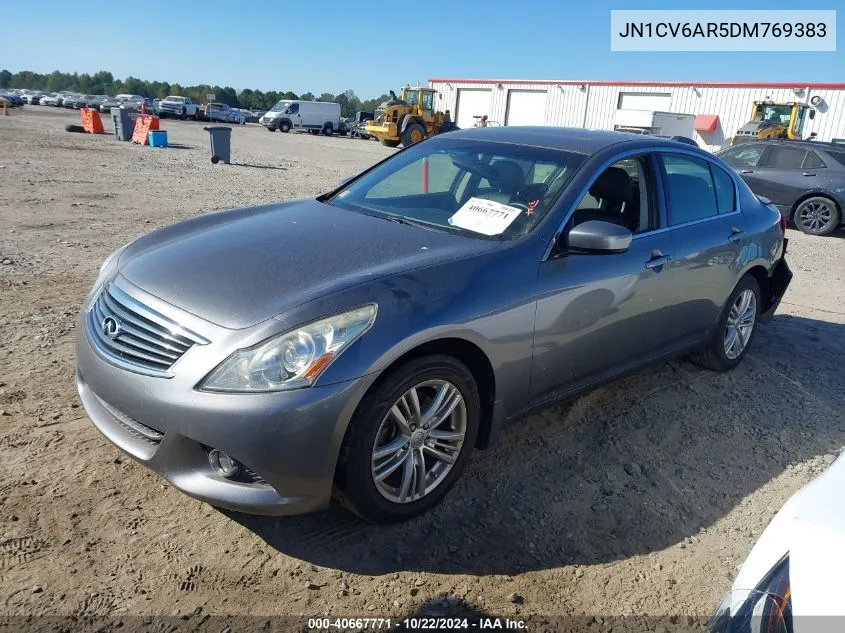 2013 Infiniti G37X VIN: JN1CV6AR5DM769383 Lot: 40667771