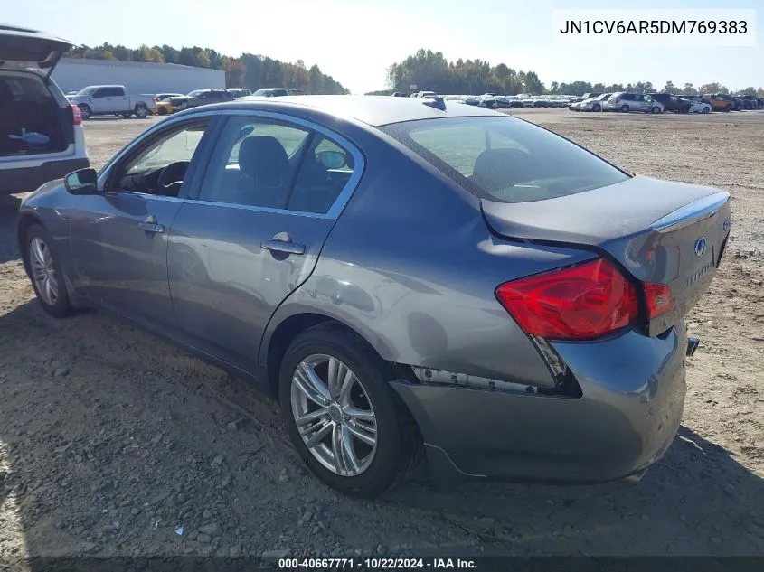 2013 Infiniti G37X VIN: JN1CV6AR5DM769383 Lot: 40667771