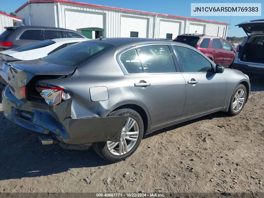 2013 Infiniti G37X VIN: JN1CV6AR5DM769383 Lot: 40667771