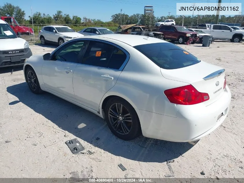 2013 Infiniti G37 Journey VIN: JN1CV6AP8DM301162 Lot: 40690405