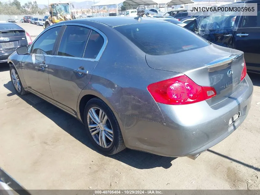 2013 Infiniti G37 Journey VIN: JN1CV6AP0DM305965 Lot: 40705404