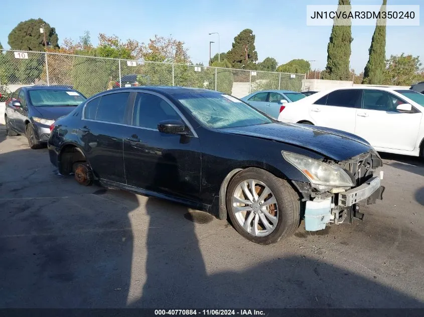 2013 Infiniti G37X VIN: JN1CV6AR3DM350240 Lot: 40770884