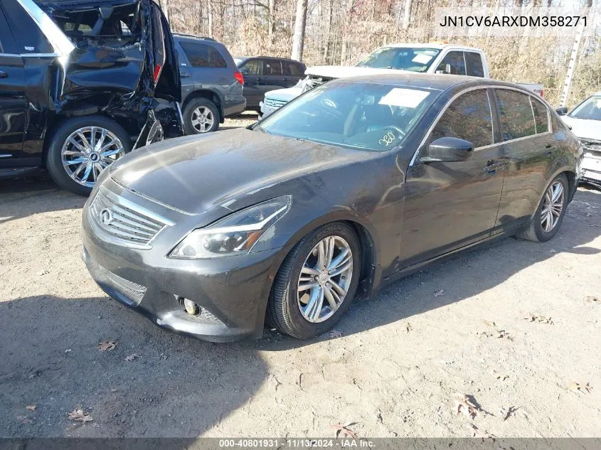 2013 Infiniti G37X VIN: JN1CV6ARXDM358271 Lot: 40801931